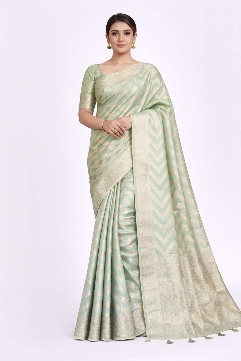 Premium Soft Organza Silk Banarasi Saree with Archival Intricate Weaving & Unique Butta – Superior Quality | Rangshree